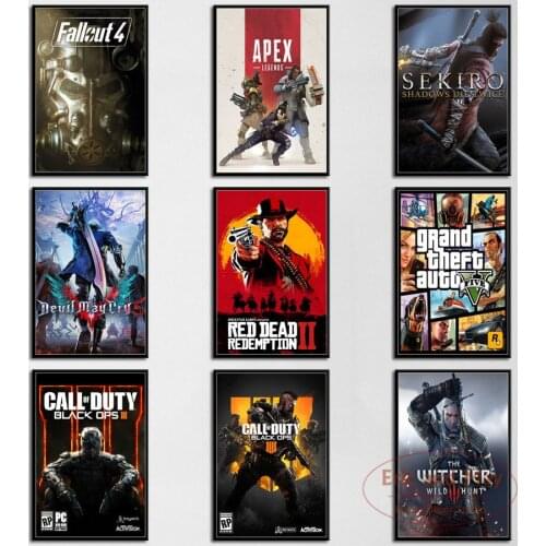 Classic Game Hot Art Painting Vintage Canvas Poster Wall Home Decor