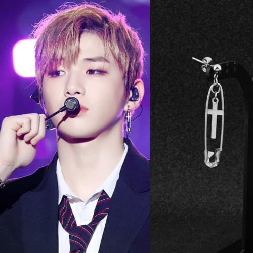 KPOP DNA Korean Rock Earrings for Men Women Bangtang Boys Stud Earrings Unisex Jewelry Gift bijoux