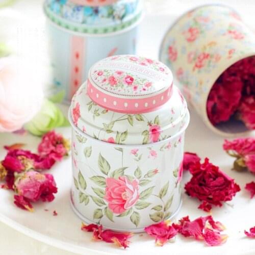 Storage Box Jars for Spices Tin Pate Storage Container Europe Style Printed Candy Box Universal Tea Sugar Holder Small Boxes