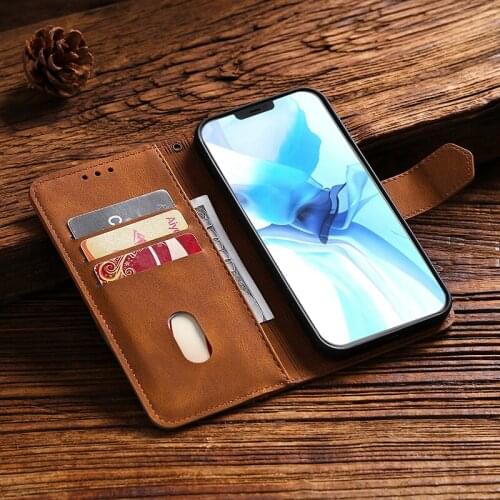 Leather Flip Wallet Case For iPhone 12 11 Pro Max Card Stand Slot Phone Cover For iPhone X Xs Max XR 8 7 6 6S Plus With Lanyard
