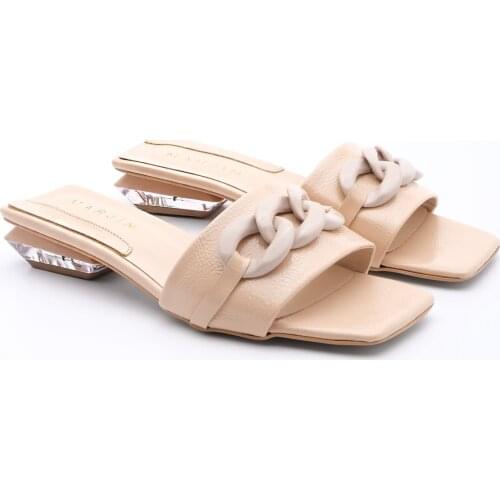 Summer Women Heeled Slipper Fashion Outside - Genuine Leather 2021 Summer Slipper Women Heeled Slipper Summer Slipper Shoe|Ranti