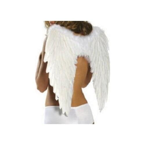 Women Teens kids White Feather Wing Cosplay Angel Fairy Halloween Christmas Fancy Dress Wings Hen Night Party Costume props gift