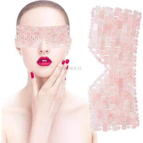 New Jade Eye Massager Tool Natural Jade Eye Relaxation Massage Stone Skin Massage Beauty Eye Care Tool With Bag