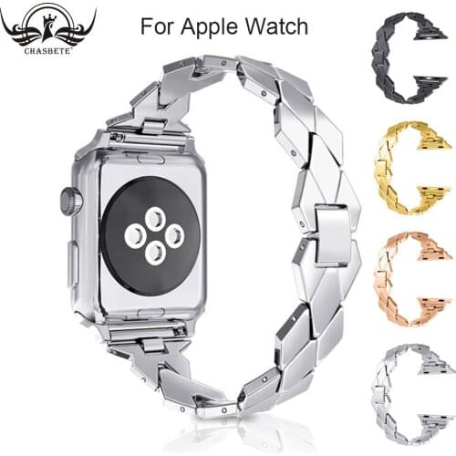 Apple Watchband 40mm 44mm iWatch Apple Watch Bands 38mm 42mm Series 1 2 3 4 5 Stainless Steel Wrist Strap Bracelet Silvery Black