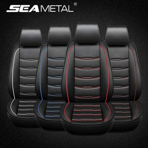 Luxury PU Leather Car Seat Covers Interior Automobiles Seat Cover Universal Four Seasons Chair Protector Seat Cushion Accessori