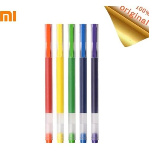NEW Xiaomi Mijia Super Durable Colorful Writing Sign Pen 5 Colors Mi Pen 0.5mm Gel pen Signing Pens For School Office Drawing