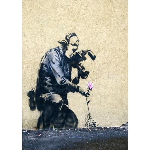 Camera Man Flower Art Film Print Silk Poster Home Wall Decor 24x36inch