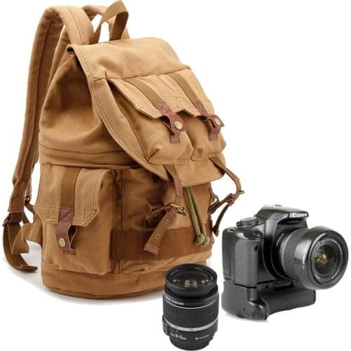 Camera Bag Camera Backpack With Rain Cover For DSLR SLR Cameras Lenses Accessories Camera Bag Backpack Canvas Bag
