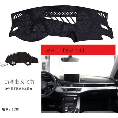 TOMMIA For Audi A4L A4 A5 S5 Dashboard Pad Cover Dash Mat Anti-Sun Velvet Instrument
