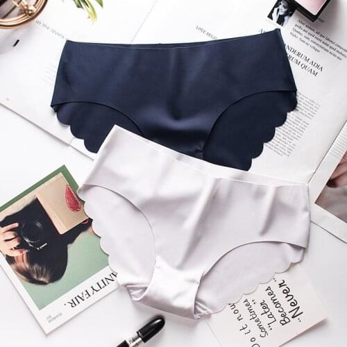 Wasteheart Women Fashion Pink Gray Cotton Bottom Low Waist One-Piece Panties Underwear Lingerie Briefs 3 Piece 3 Color M L XL