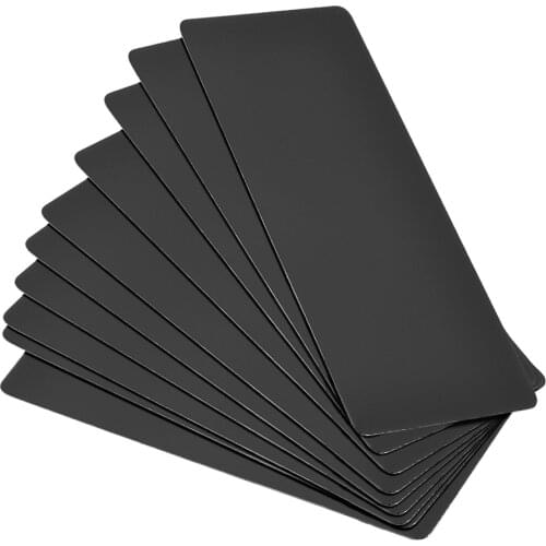 Uxcell 10 Pcs Blank Metal Business Card Painted Aluminum Plate for DIY Laser Printing