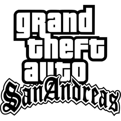 GTA Grand Theft Auto SAN ANDREAS Logo Vinyl Car Stickers Cover Scratches Waterproof Anti-UV PVC Window Windshield Accessories
