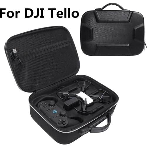 Waterproof Travel PU EVA Carry Bag For DJI Tello EDU Protective Storage Case for DJI Tello Drone Portable handbag Box Black
