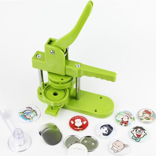 Rotate Pin Badge Maker Machine Button Pin Maker Badge Punch Press Machine with 100 Set Parts and Cutter 25-58MM