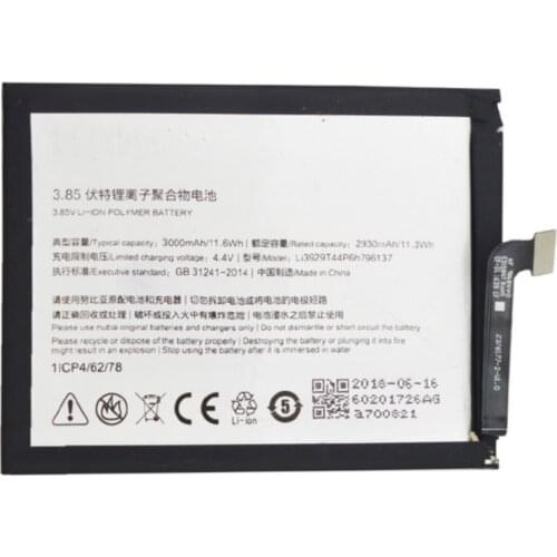High quality Replacement Battery Authentic Li3929T44P6h796137 For ZTE Nubia Z11 miniS NX549J Z17 mini NX569H NX569J 3000mAh