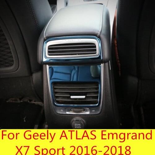 Stainless steel Rear exhaust tuyere frame decoration car Accessories For Geely ATLAS Emgrand X7 Sport 2016-2018