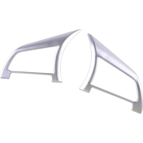 ABS 1 Pair Matte Chrome Steering Wheel Cover Trim Fit For NISSAN ROGUE 2017 2018 2019