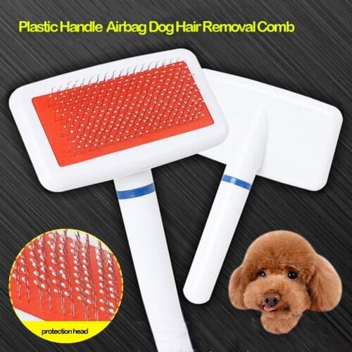 1Pc Multi-purpose Airbag Needle Comb Brush For Puppy Tendy Dog Pets, Dog Hair Remover Rake Comb, Cat Pet Beauty Grooming Tool
