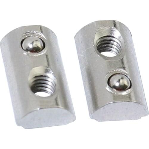 20pcs 3030 CNC M4 M5 M6 M8 Half Round Elasticity Spring Nut Ball Nut for 3030 Series Aluminum Extrusion Profile