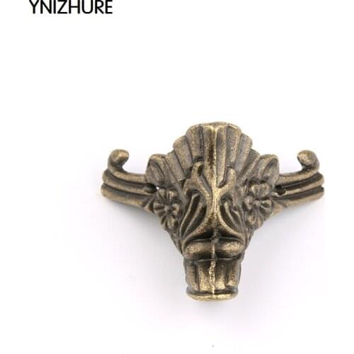 20Pcs 42*33mm Hardware Antique Brass Jewelry Gift Box Wood Case Decorative Feet Leg Corner