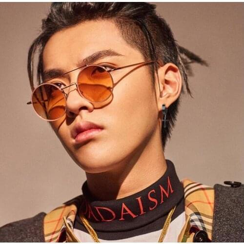 2021 Brand Vintage Sunglasses Women Men Retro Fashion Round Glasses UV400 Metal Acetate Frame Eyewear lentes gafas de sol mujer