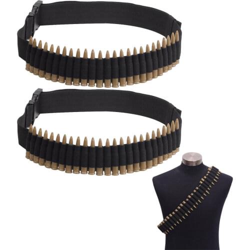 25 Rounds Hunting Bullet Ammo Tactical Military Airsoft Shotgun Shell Bandolier Belt 12/20 Gauge Shotgun Cartridge Belt