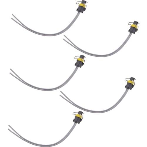 5Pcs Turbo VGT Solenoid & IPR Pigtail Connector 6E7Z12A690DA Fit for Ford Powerstroke F E Series 6.0L 7.3L Diesel F-250 F-550