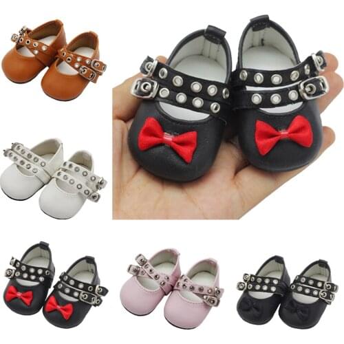43cm Baby Doll Accessories New Style Leather Shoes and Fit 18Inch Dolls Shoes Gift for Kids Toys