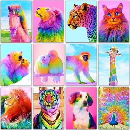 5D DIY Diamond Painting animals cat unicorn dog horse lion Full Square&Round Diamond embroidery Cross stitch mosaic home decor
