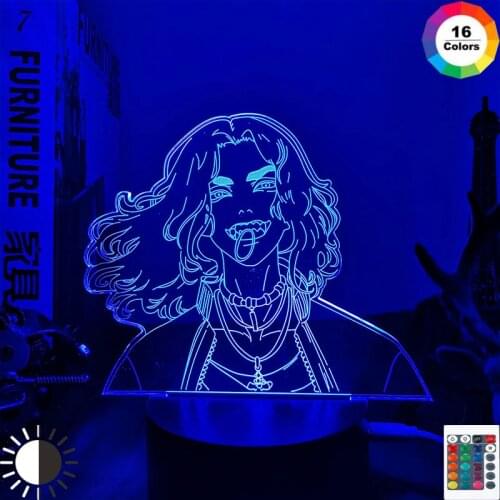 Anime Tokyo Revengers Baji LED Night Light for Child Bedroom Decoration Birthday Gift Room Desk Manga 3d Lamp Tokyo Revengers