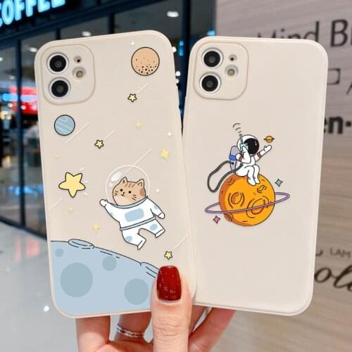 A51 Cases For Samsung A50 Case Silicon Phone Funda Samsung A52 A31 A71 A32 A12 A30s A50s M12 A 50 Luxury Astronaut Painted Cover