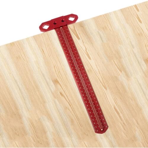 Woodworking Scriber Ruler Scribing T-Type Ruler Portable Crossed-Out Tool Line Gauge Saddle Square Layout Scriber woodworking