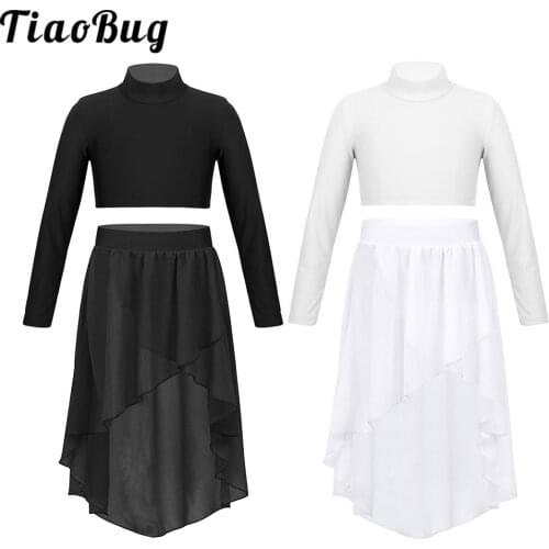 Girls Chiffon Ballet Tutu Mesh Dance Dress Children Gymnastics Ballet Leotard Kids Stage Latin Lyrical Dance Costumes