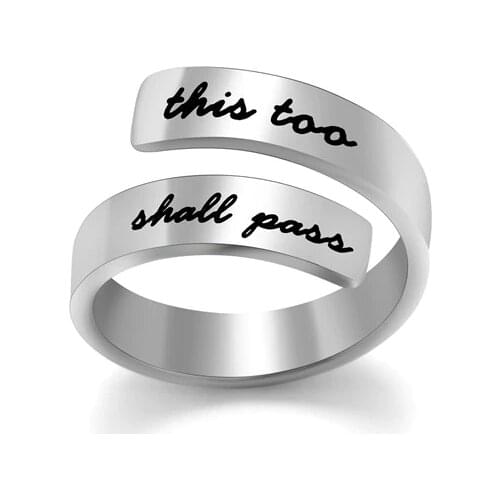 This too shall pass ring open Inspirational jewelry for women gift for friend YLQ7109