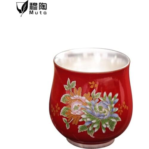 Porcelain teacup Chinese Handmade Ceramic Tea Set Teacup Master Cup Tea Bowl Drinkware portable Personal Single Cup teacups