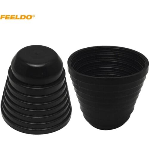 FEELDO 2Pcs Universal Waterproof Car HID LED Headlight Dustproof Cover Rubber Sealing Headlamp Cap Dia 70/75/80/85/90/95/100mm