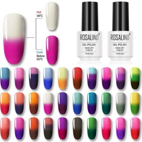 7ML Gel Nail Polish Temperature Color Changing UV Nail Art Gel Lacquer Semi Permanent Gel Varnish For Nails Manicure