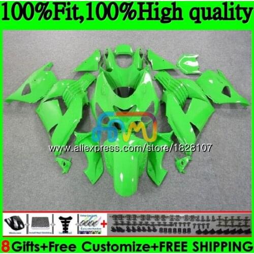 Injection For KAWASAKI ZX 14R ZX14R 06 07 08 ALL Green hot 09 10 11 21BS.58 ZZR1400 ZX-14R 2006 2007 2008 2009 2010 2011 Fairing