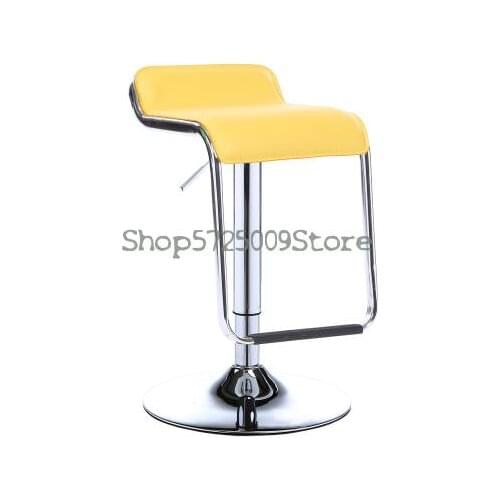 Wear Resistant Hard Leather Seat Accessories Bar Chair Lift Household High Bar Stool Bar Chair Rotary High Foot Modern Bar Chair