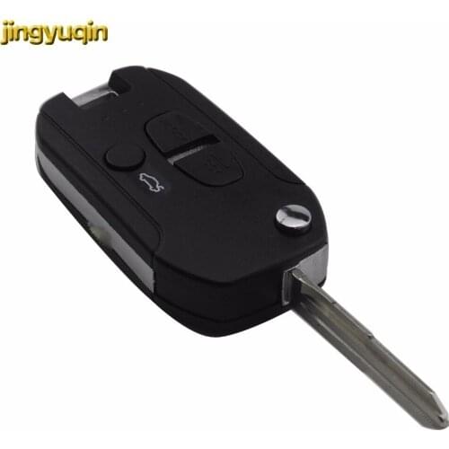 Jingyuqin 3 Button Remote Car-Styling Key Case For Mitsubishi Lancer CJ Remote Key Shell Cover Housing (Left Groove Blade)