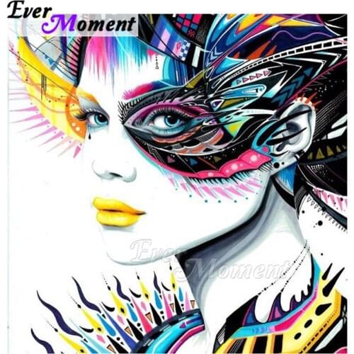 Ever Moment Diamond Painting Woman Eye Mask Handmade Full Square Drill 5D DIY Picture Of Rhinestone Diamond Embroidery ASF1961