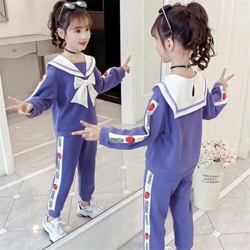 Children Girls Clothing Set Autumn Teenage Girls Suit top and pants 2pcs School Kids Tracksuit for Girls Clothes