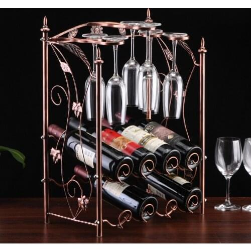 Creative retro wine rack goblet holder Multifunctional Kitchen Bar wine glass Display Storage Shelf Home decoration