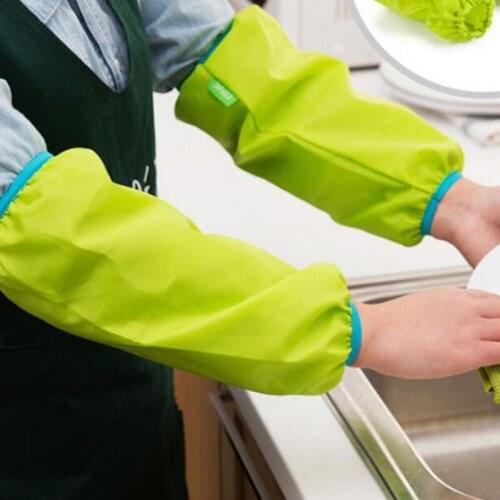 Kitchen Dishewashing Sleeve Gloves House Cleaning Water-proof Rubber Washing Gloves Long Sleeve Cleaning Tools