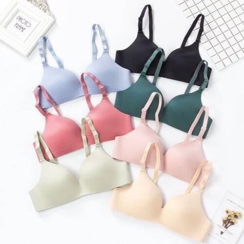 Fashion Solid Color Bras Women Push Up Bra Wireless Sexy Lingerie Seamless Adjustable Female Bralette 3/4 Cup Girl Underwear