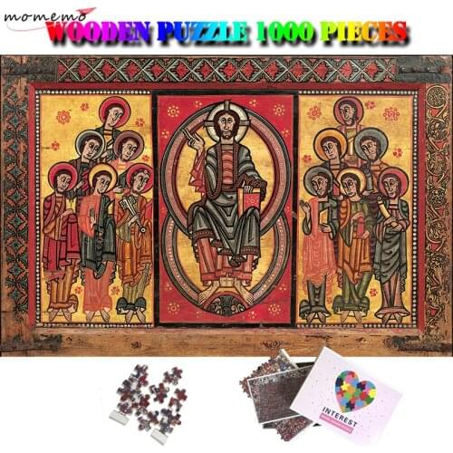 MOMEMO Altar Frontal Wooden Puzzle Jigsaw 1000 Pieces Adults Puzzles Religion Painting Puzzle Education Toys for Kids Childrens