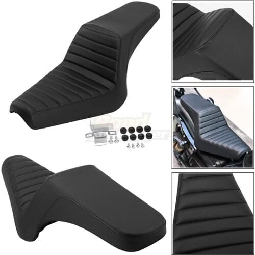 Motorcycle Black Driver & Rear Passenger Leather Two Up Seat For Yamaha Bolt 950 XV950 XVS 950 R/C SPEC 2013-2019