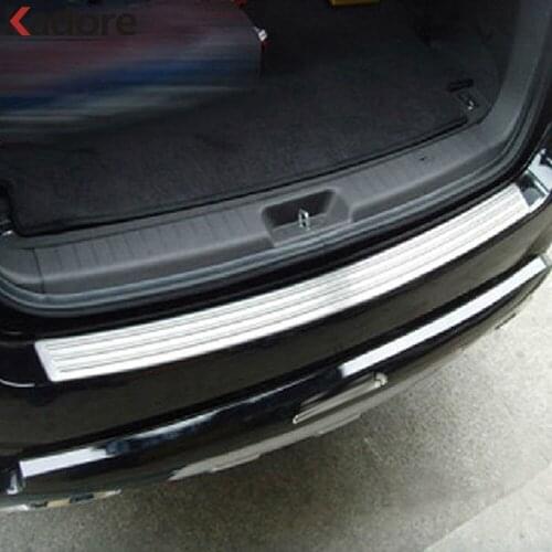 For Hyundai Santa Fe 2010 2011 2012 Stainless Steel Rear Trunk Bumper Cover Trim Tailgate Door Sill Plate Guard Car Accessories