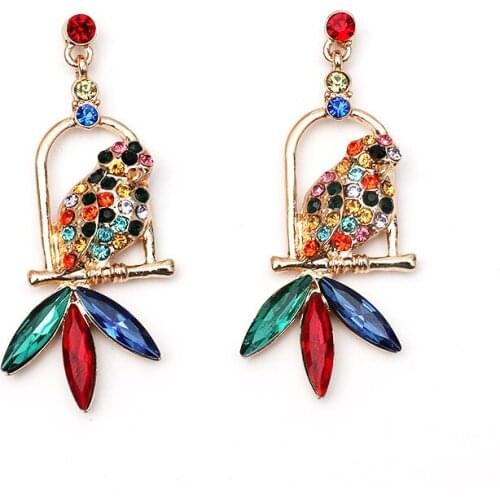 2021 New Arrival Fashion Earrings Drop Earrings Cn(origin) Uroru Rhinestone Hyperbole Animal Women Dangle Earrings