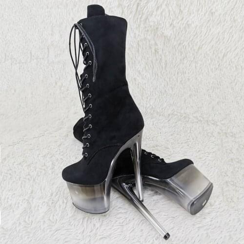 Leecabe 17CM/7inches Pole dancing shoes High Heel platform Pole Dance boot